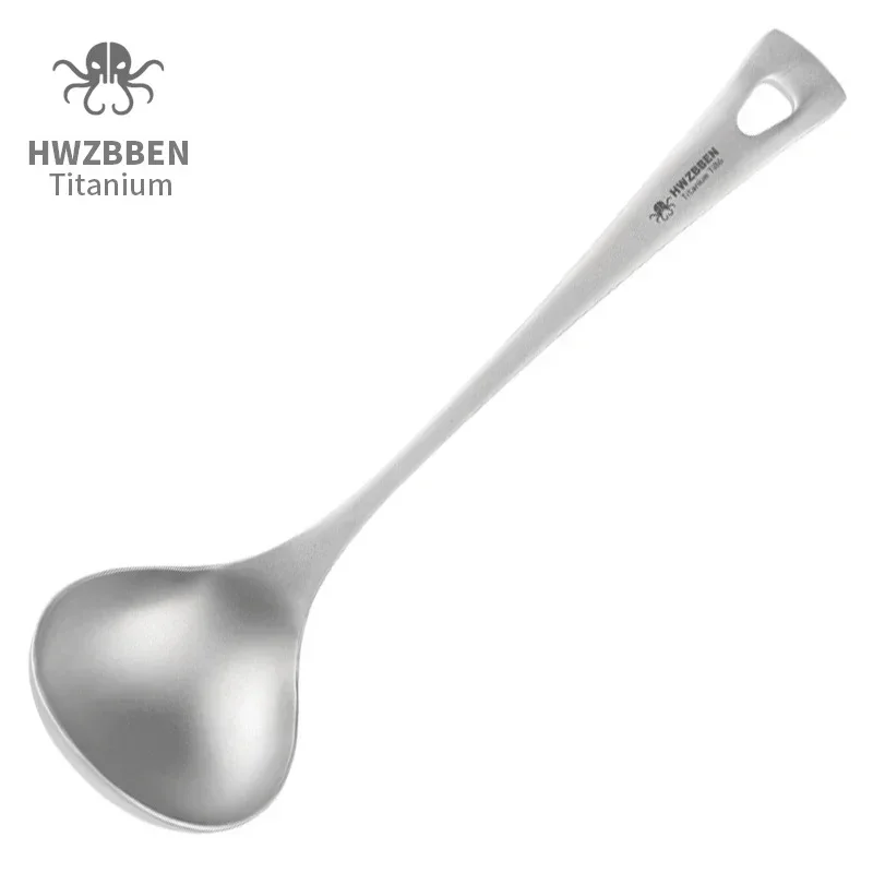 Camping Cooking System - HWZBBEN sendok sup Titanium luar ruangan,