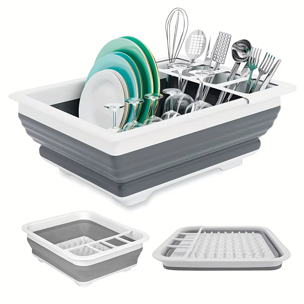 Camping Cooking Meals - Rak Pengering Piring Lipat dengan Tempat