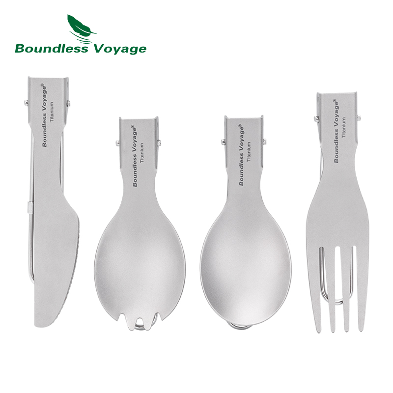 Camp Spork Set - Set Peralatan Makan Lipat Titanium Boundless