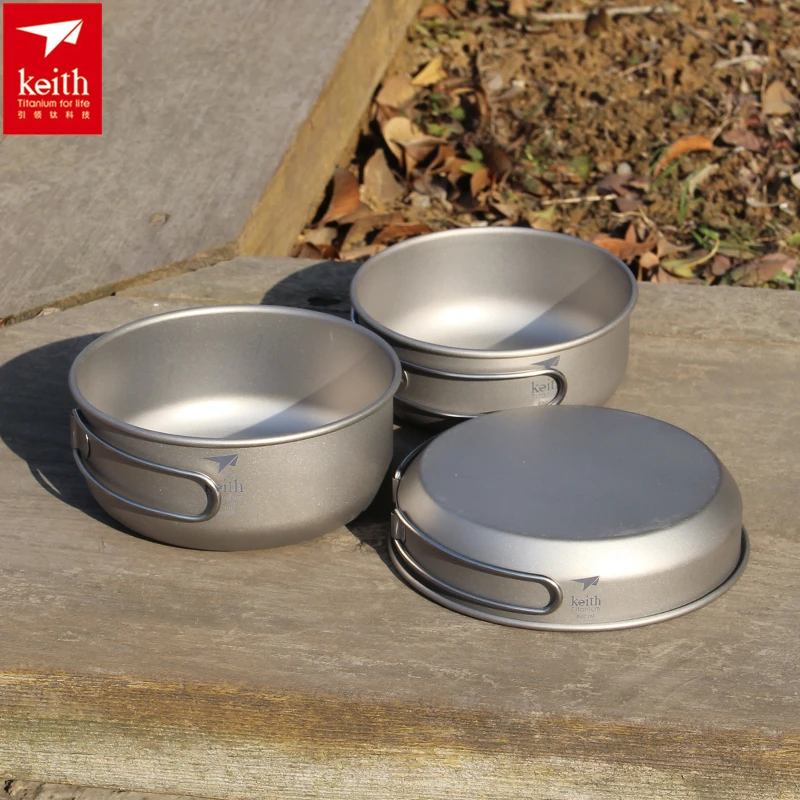 Camping Cooking System - Keith Set panci masak Titanium 3