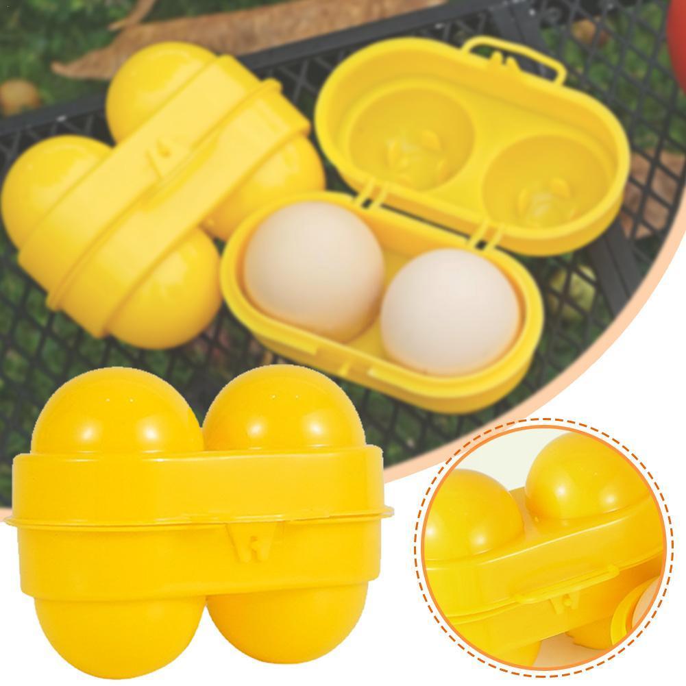 Camping Cooking Utensil Holder - Kotak penyimpan telur 2 kisi, wadah