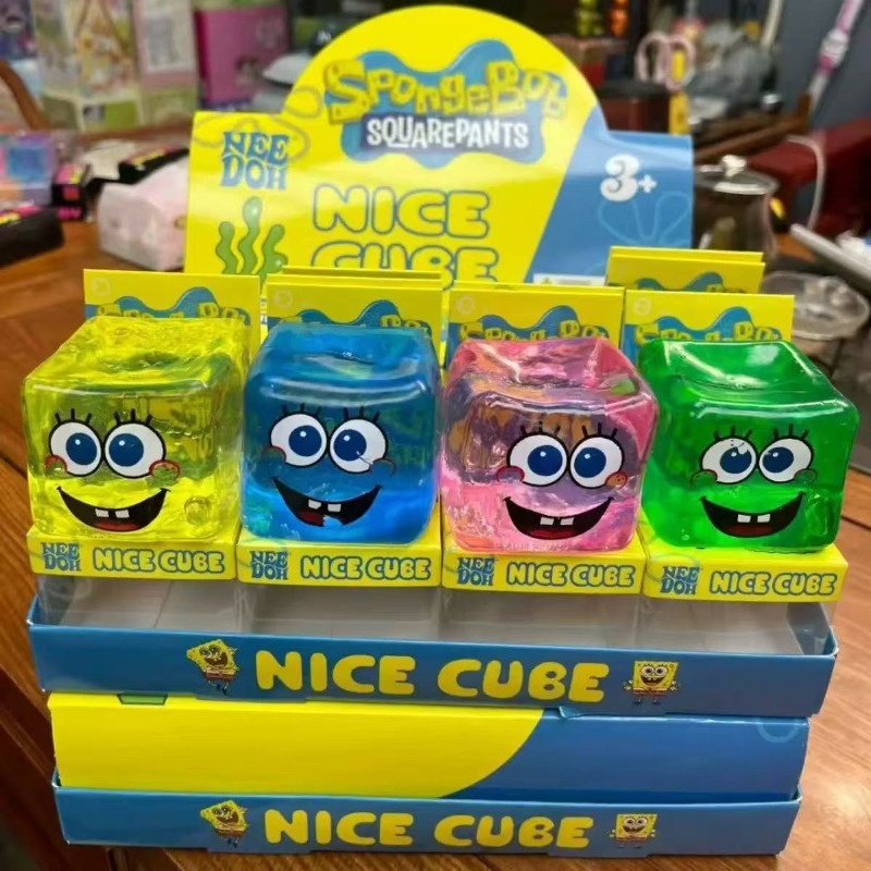 Fire Starter Cube - Spongebob Cube Pinch Music Maltose Mainan
