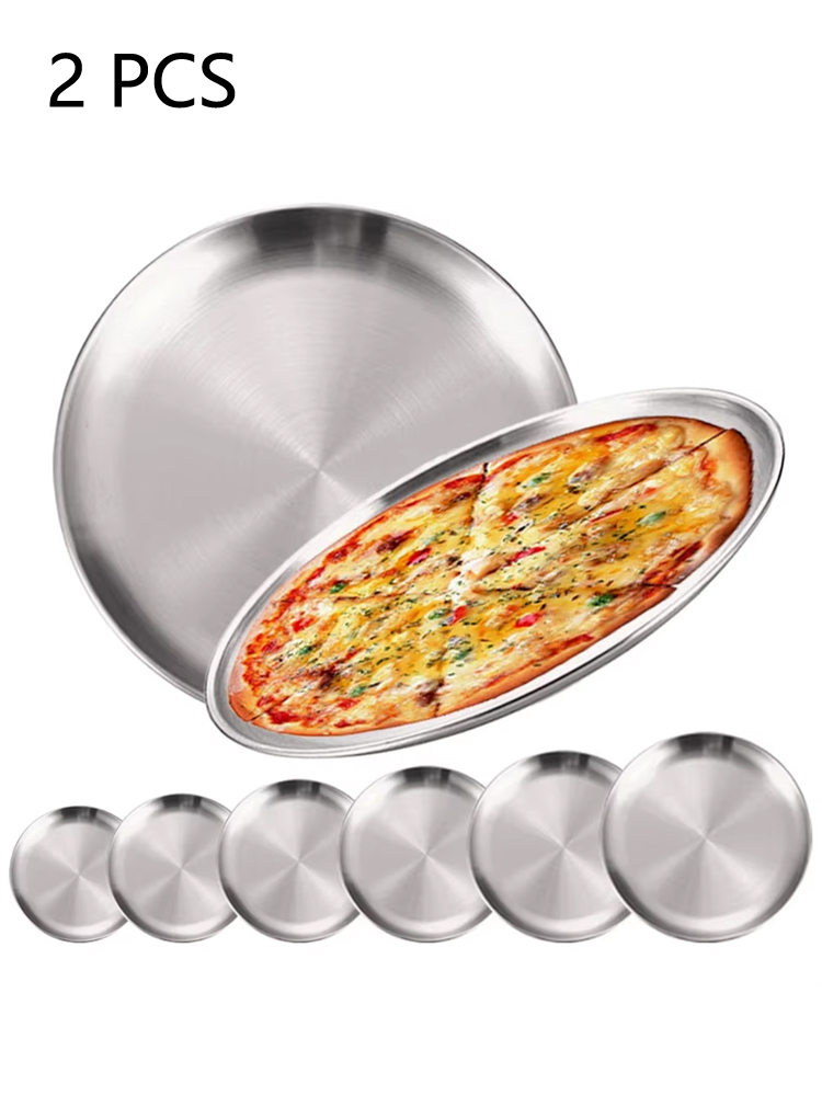 Camping Cooking Meals - 2 Buah Piring Nampan Datar Bulat