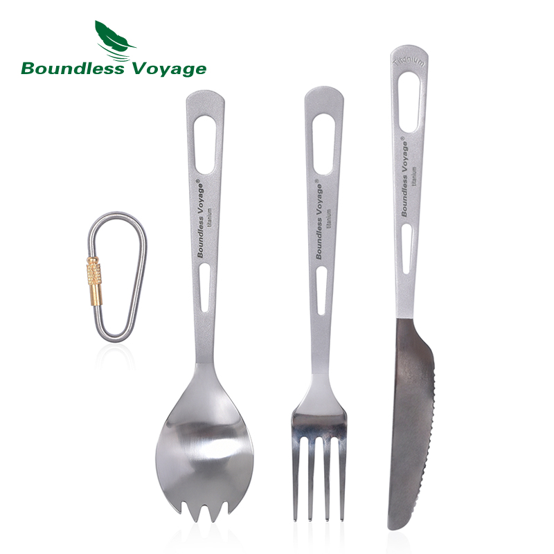 Camp Spork Set - Tak Terbatas Voyage Luar Ruangan Titanium