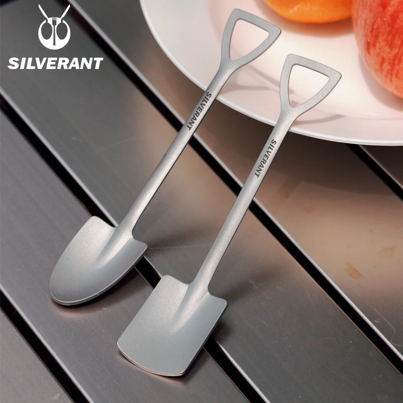 Camping Cooking Food - EDC Titanium Portabel Sekop Bentuk Sendok