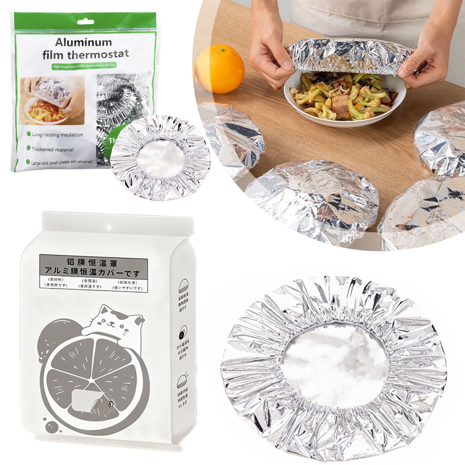 Food Insulation Cover,Aluminum - Camping Cooking Meals ulasan dan harga