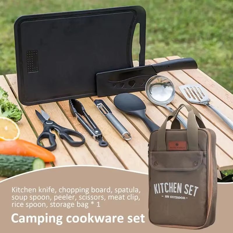 8 Buah Set Peralatan Masak Dap - Camping Cooking Pots And Pans ulasan dan harga