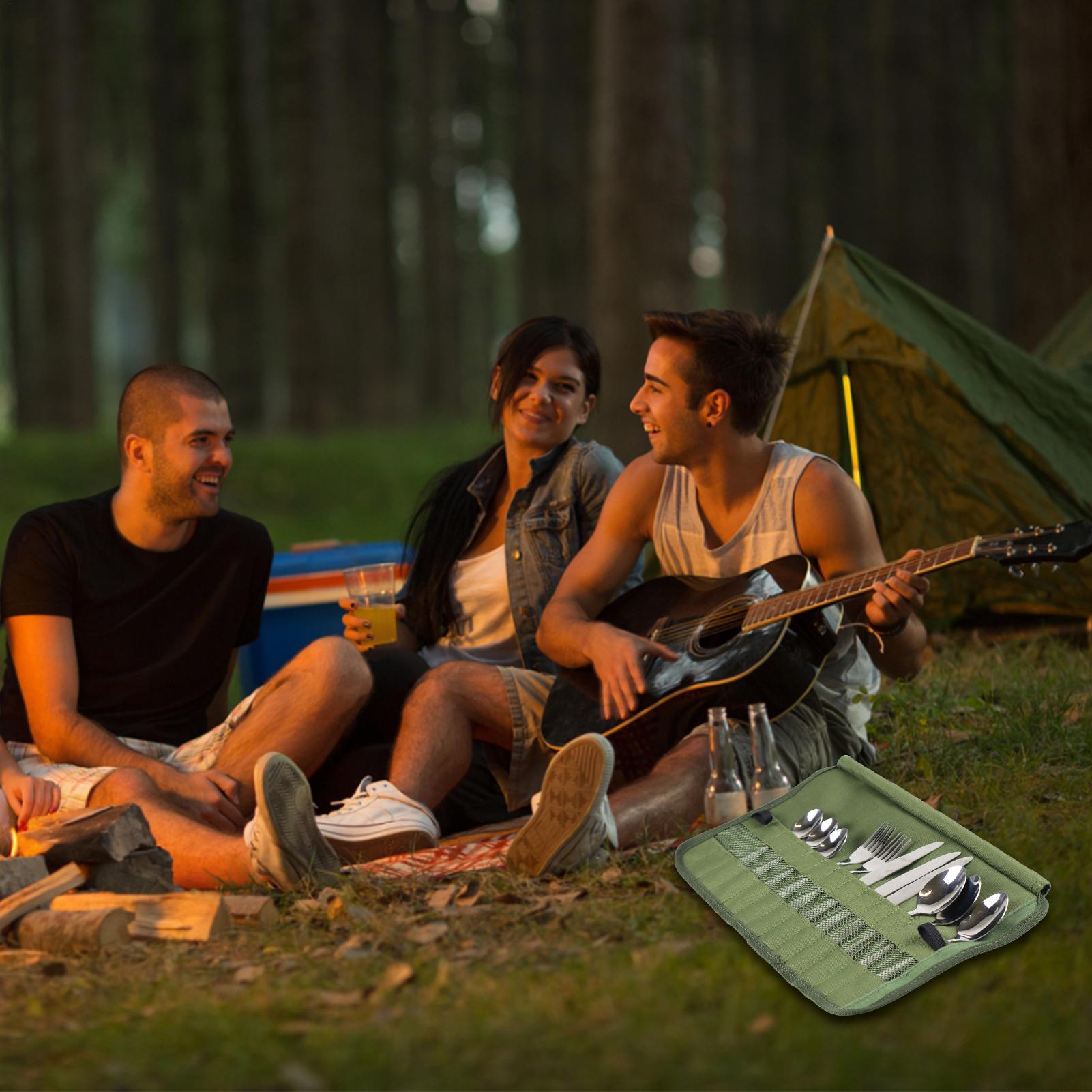 Tas Gulung Peralatan Makan Ber - Camping Cooking Utensil Holder ulasan dan harga