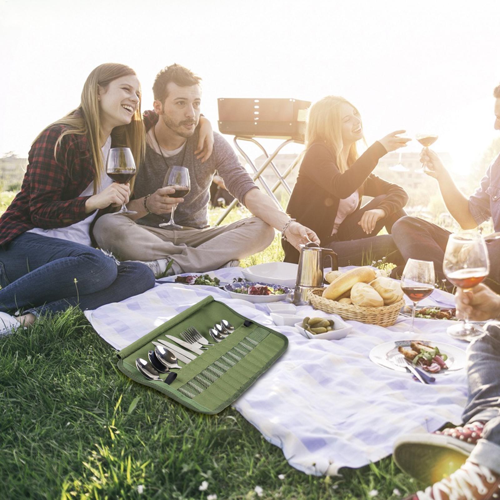 Tas Gulung Peralatan Makan Ber - Camping Cooking Utensil Holder ulasan dan harga