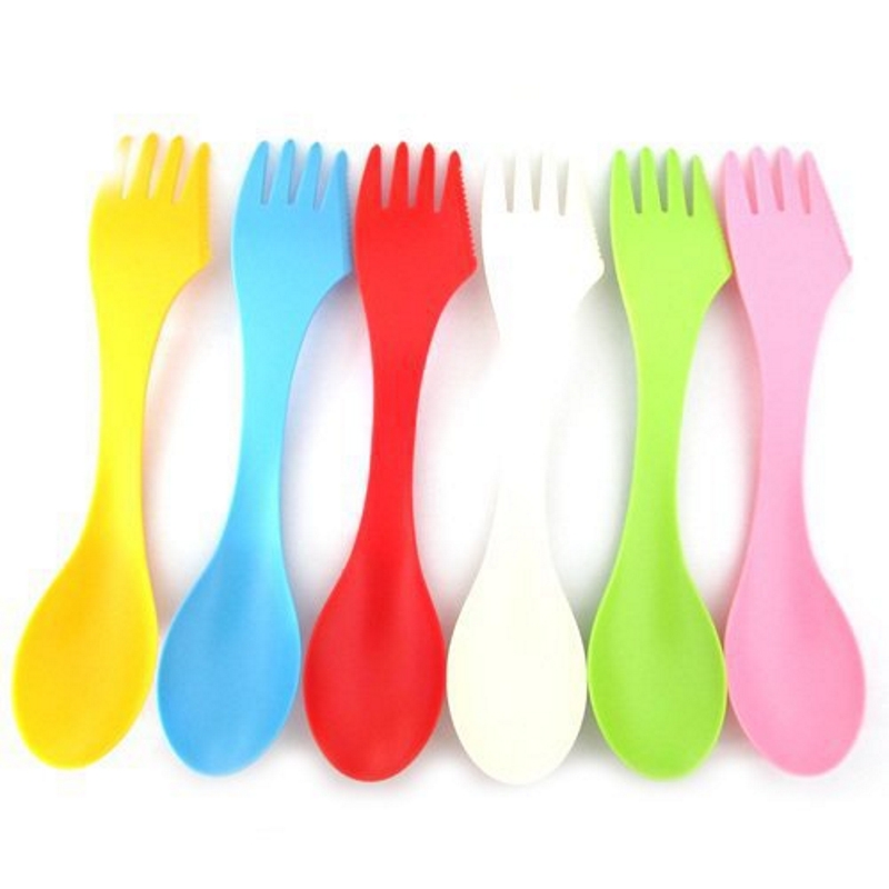 6PCS Set Peralatan Makan 3-in- - Camp Spork Set ulasan dan harga