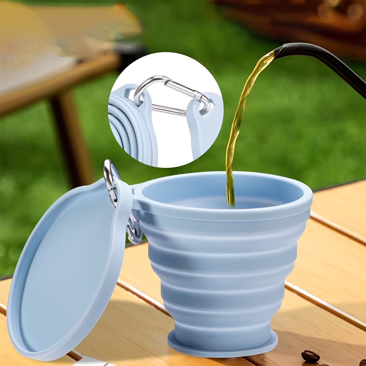 Cangkir Minum Lipat Silikon Fo - Camping Cooking Food ulasan dan harga