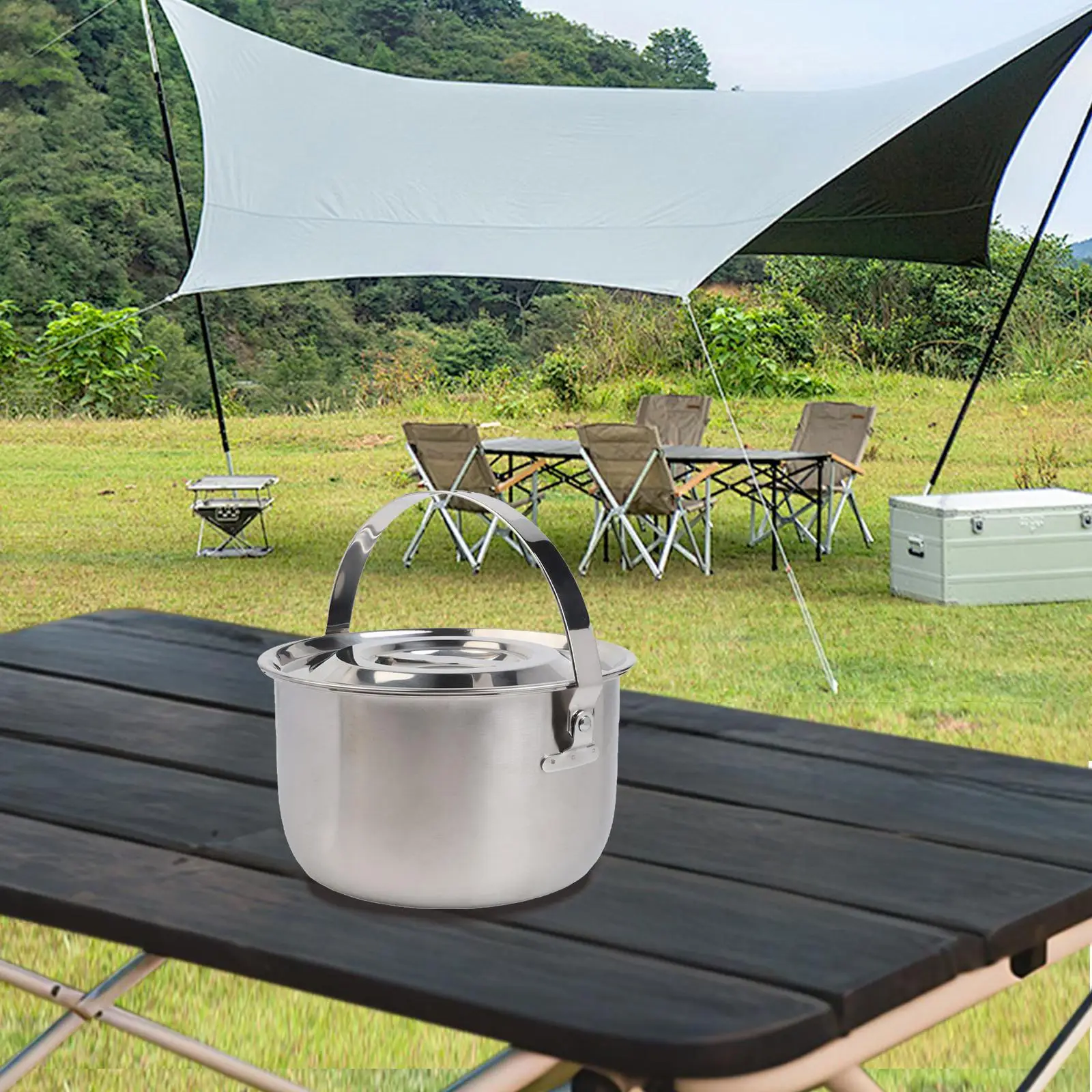 Panci Camping Terbuat dari Baj - Camping Cooking Meals ulasan dan harga