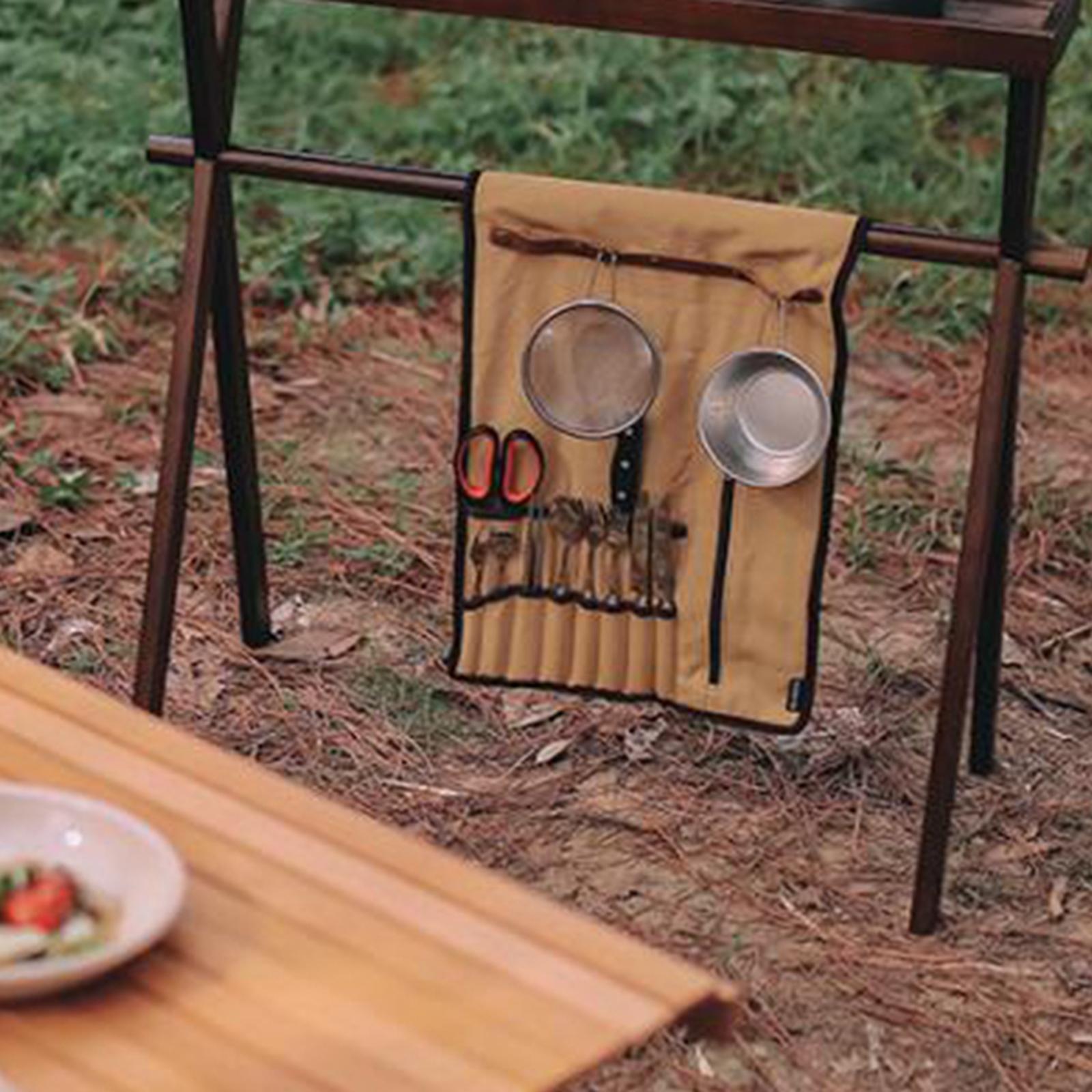 Tas Gulung Peralatan Makan Por - Camping Cooking Utensil Holder ulasan dan harga