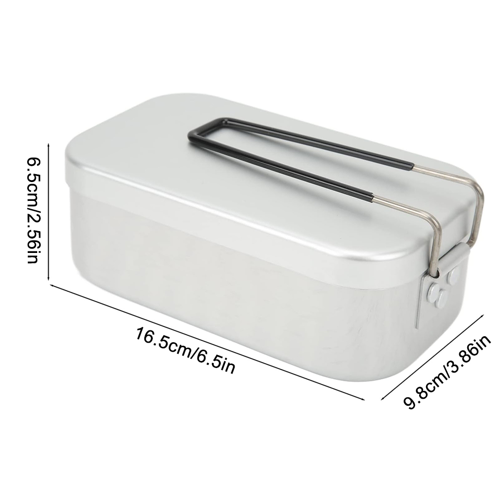 Kotak makan siang aluminium 80 - Camping Cooking Food ulasan dan harga