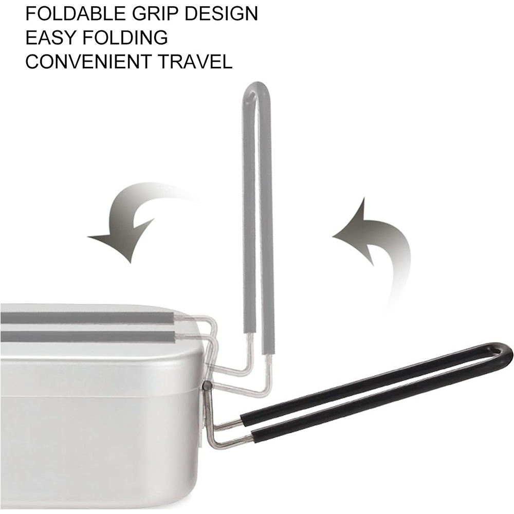 Kotak makan siang aluminium 80 - Camping Cooking Food ulasan dan harga