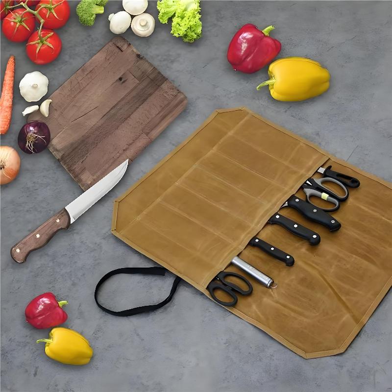 Tas Pisau Koki dari Kanvas Ber - Camping Cooking Utensil Holder ulasan dan harga