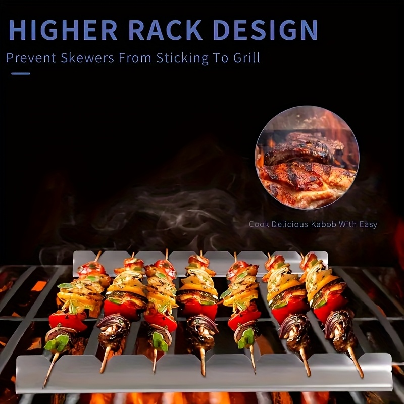 2 Buah Rak Kebab Tempat Tusuk  - Camping Cooking Utensil Holder ulasan dan harga