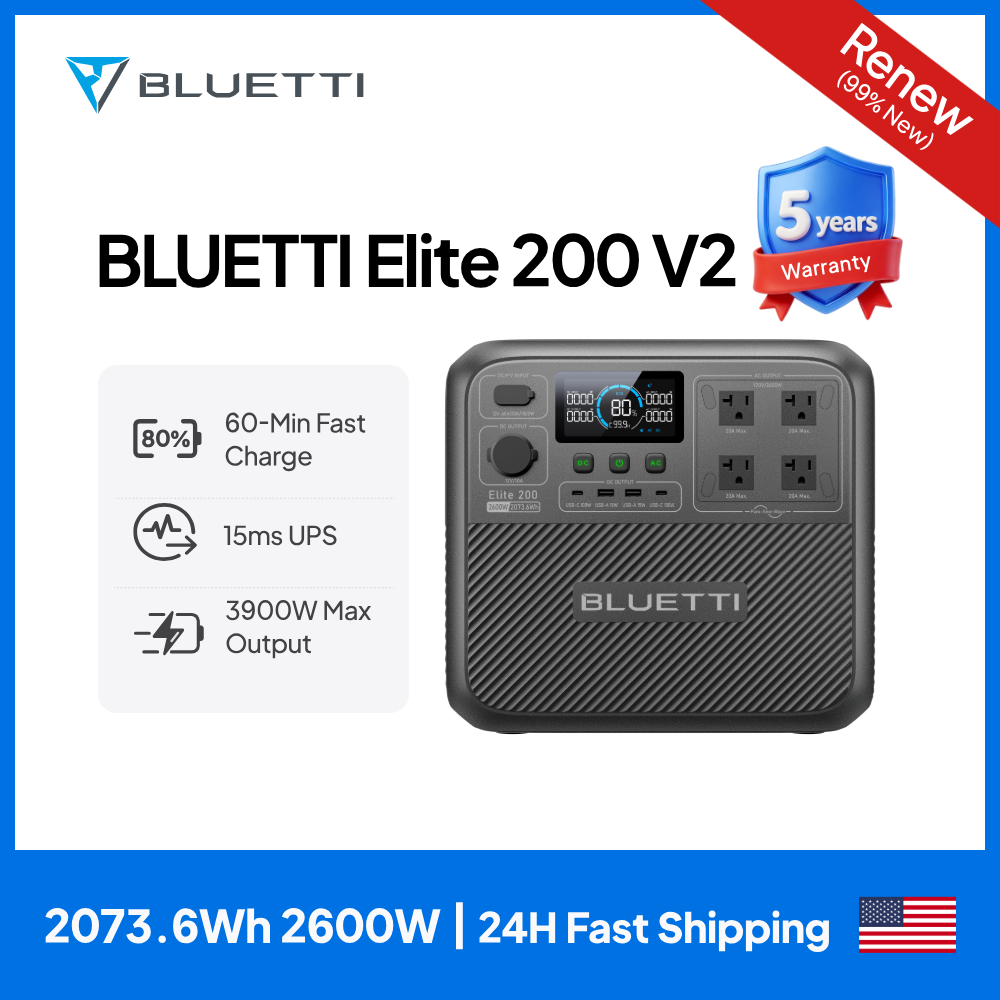 【Renew】BLUETTI Elite 200 V2 St - Solar Oven Camp ulasan dan harga