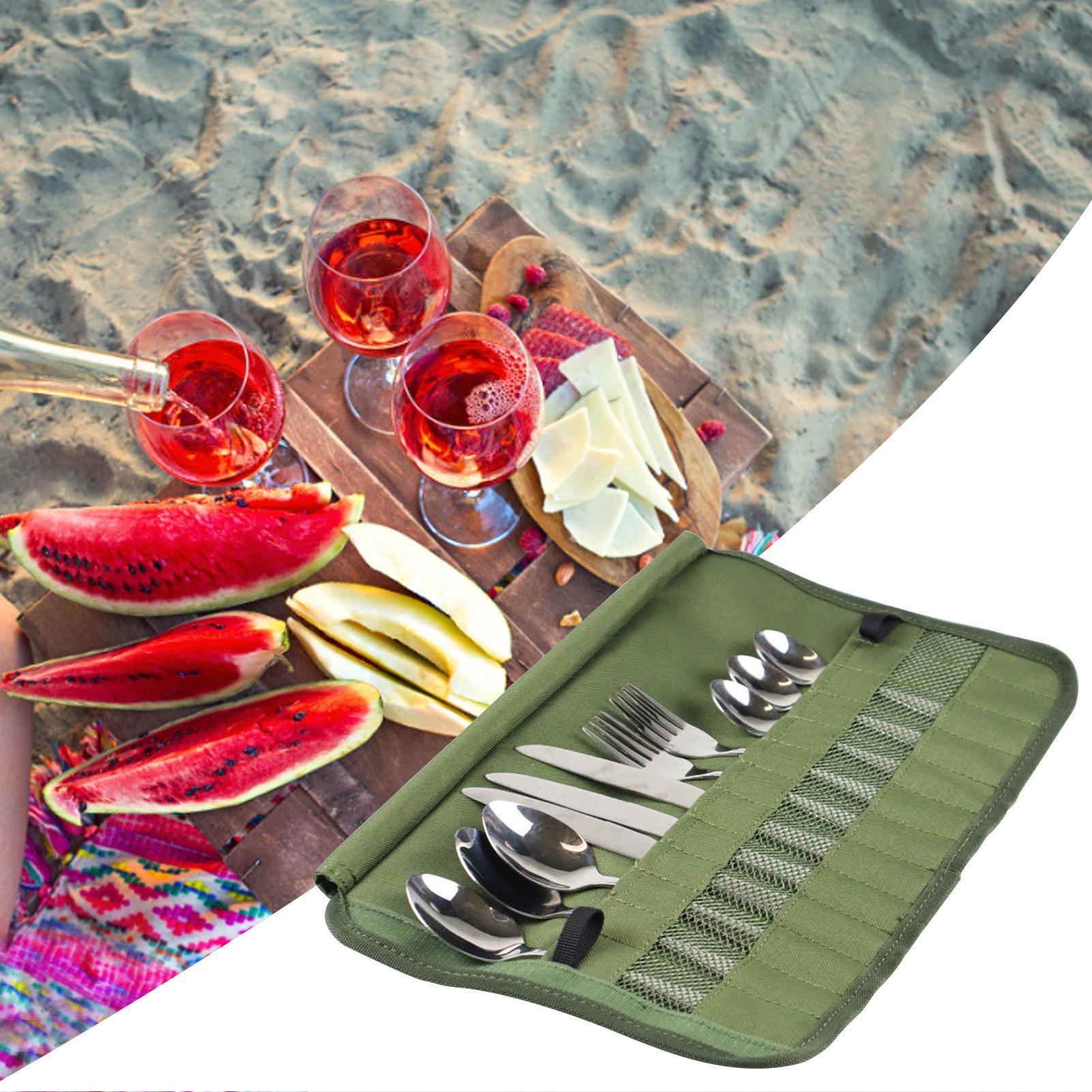 Tas Gulung Peralatan Makan Ber - Camping Cooking Utensil Holder ulasan dan harga