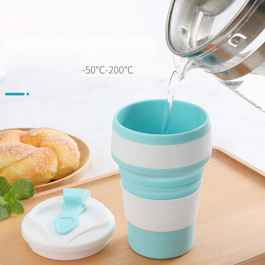 Cangkir Lipat Silikon Aman unt - Camping Cooking Food ulasan dan harga