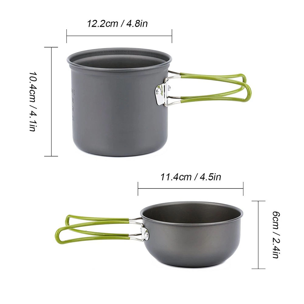 Kit Peralatan Masak Berkemah d - Camping Cooking Pots And Pans ulasan dan harga