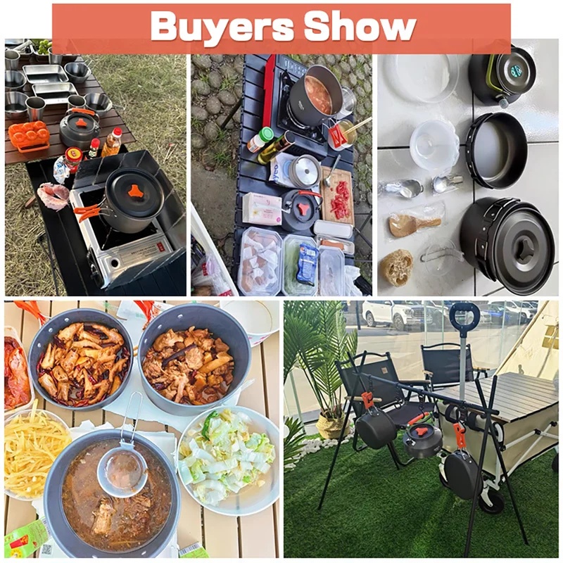 Set Peralatan Masak Camping, P - Camping Cooking Pots And Pans ulasan dan harga