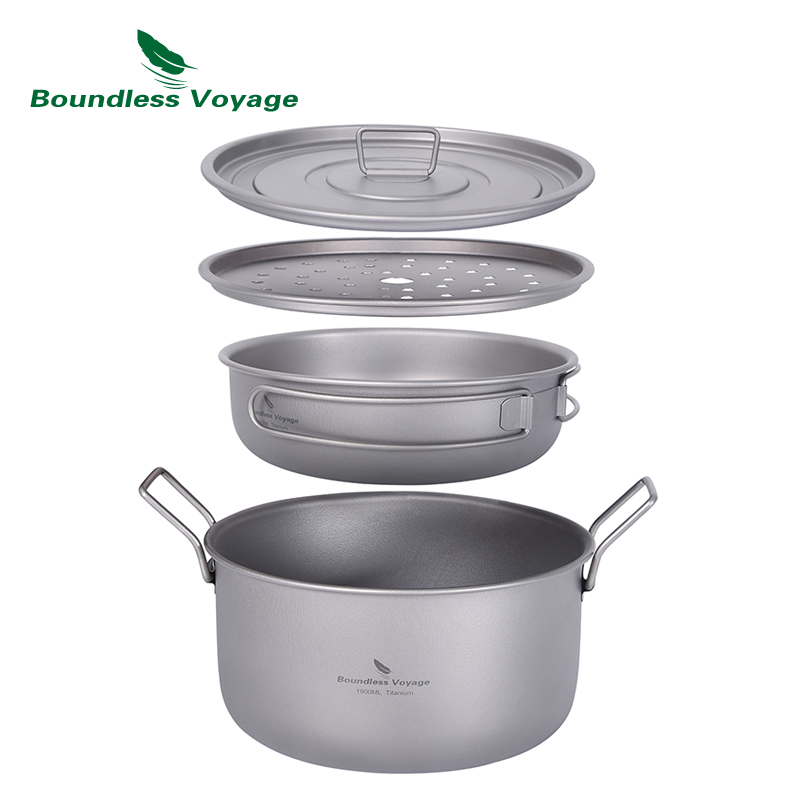 Boundless Voyage panci masak b - Camping Cooking Pots And Pans ulasan dan harga